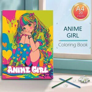 Anime Girl Coloring Book (SKU #3075)